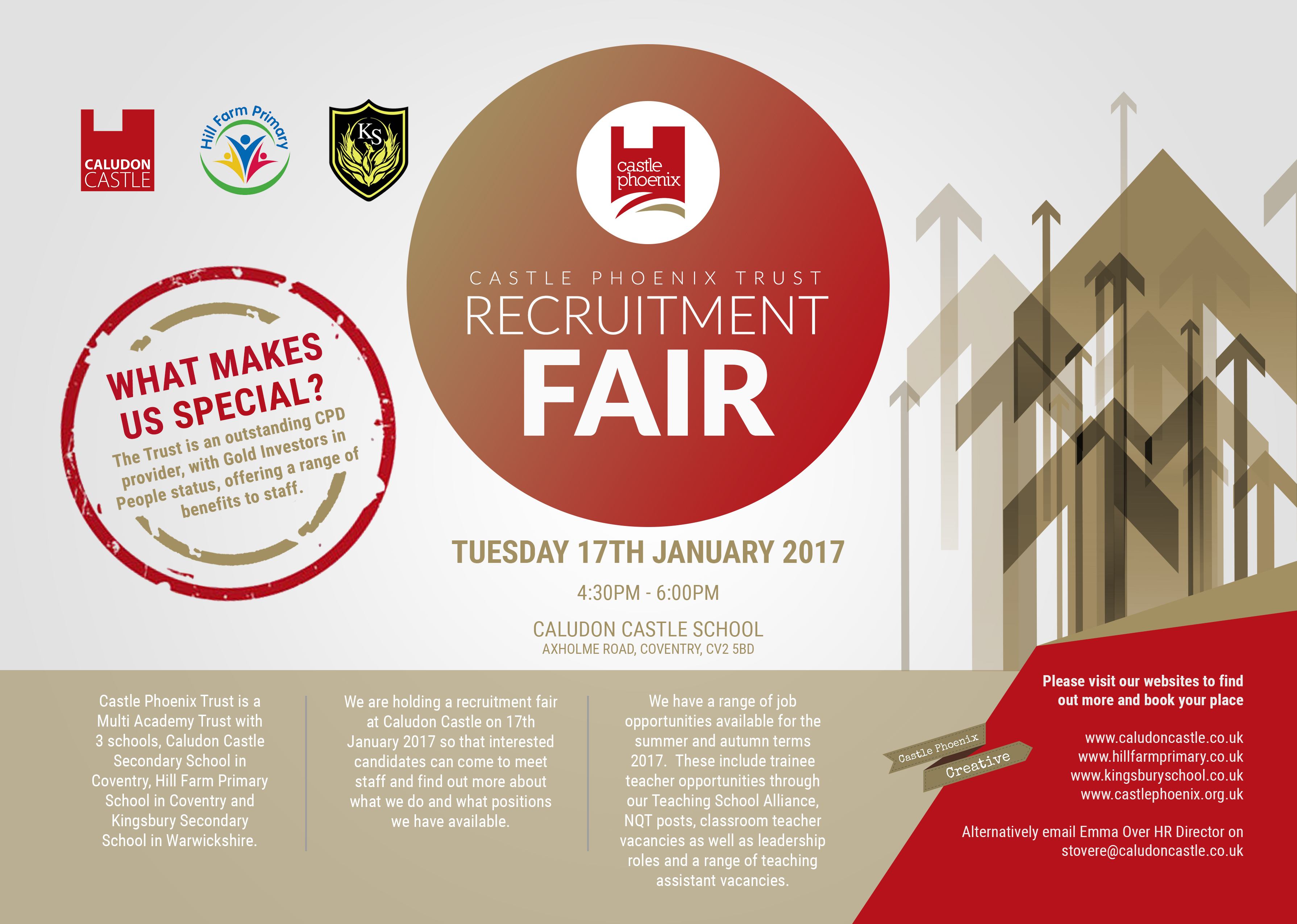 NEWS Castle Phoenix Recruitment Fair flyer Caludon Castle School